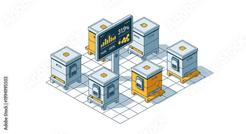 Smart Beekeeping System with Isometric Beehives and Digital Monitoring Dashboard for Precision Apiculture