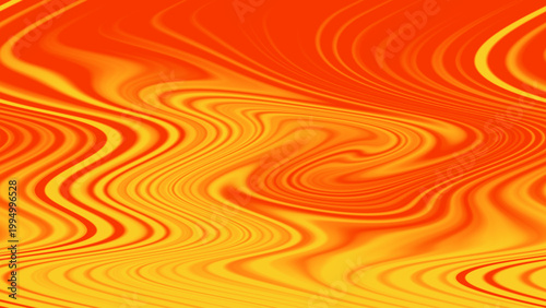 “Abstract marbled swirl with orange red yellow fluid wavy lines creating dynamic molten motion pattern resembling energy waves”