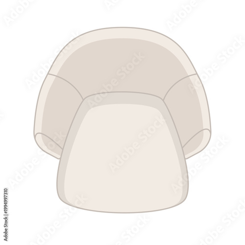 Beige helmet, safety gear, protective headgear, vector illustration