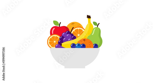 A colorful bowl filled with a variety of fresh fruits