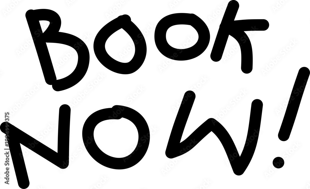 Fototapeta premium Book Now Modern call to action typography design for digital marketing, web banners, landing pages, promoting engagement, conversions, branding, and user interaction online.