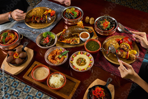 luxury Middle Eastern Dining: Authentic Egyptian Stuffed Pigeon, Mixed Grill, and Traditional Mezze Feast