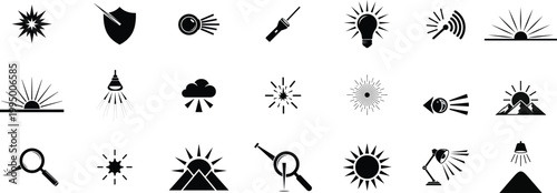 Collection of diverse arrowhead shapes a black and white archaeological illustration