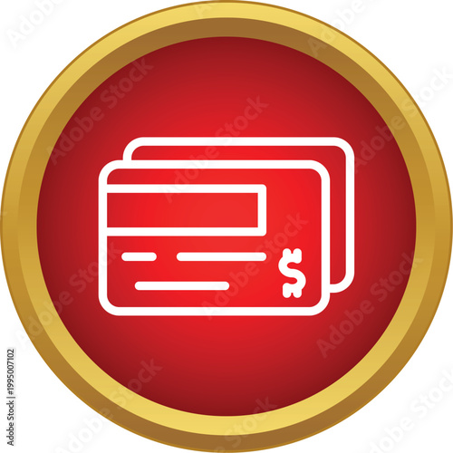 Credit cards icon symbolizing banking, finance, and online payment methods