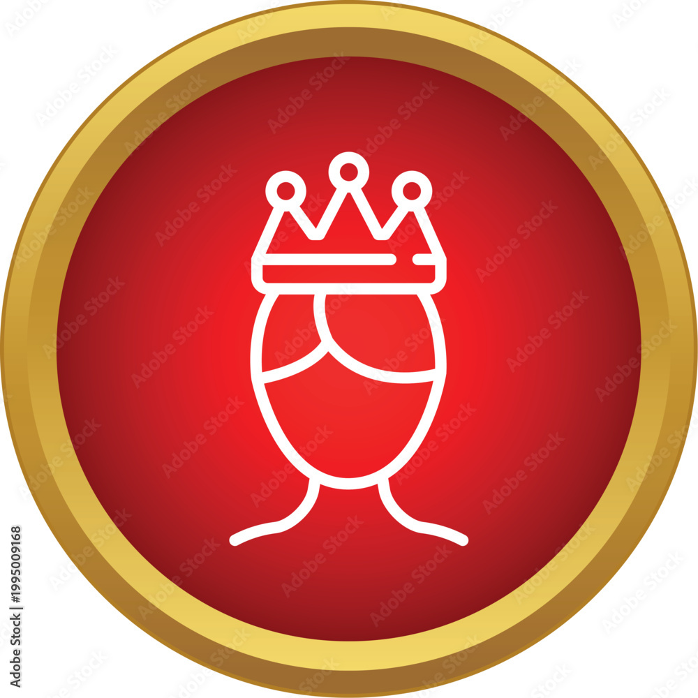 Fototapeta premium Woman head wearing a royal crown symbolizing monarchy and leadership