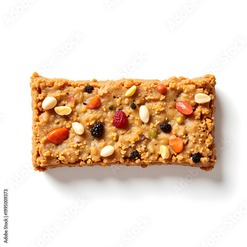 protein snack bar for fitness nutrition and energy boost isolated on white background