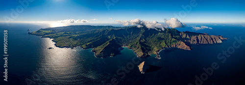 Fotografía Magnifique vue panoramique de l'ile de UA HUKA dans l'archipel des marquises en