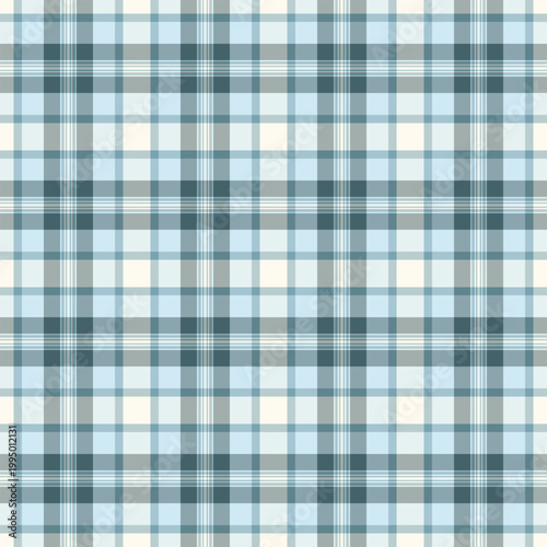Goose foot tartan textile seamless, independence day pattern background vector. Age texture check plaid fabric in light and cyan colors.