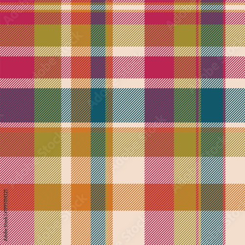 Various pattern plaid texture, scratched seamless vector background. Invite tartan check textile fabric in light and temptation colors.