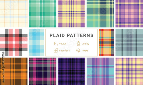 Plaid pack for outdoor fashion, picnic gear, and casual accessories. Classic tartan textures elevate lifestyle textiles and print projects.