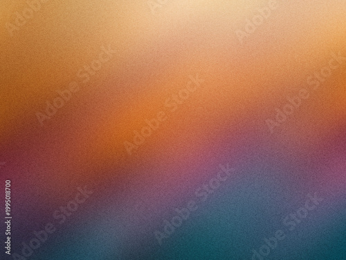 Abstract Grain Gradient Background in Warm Orange Purple Blue Tones – Modern Textured Backdrop for Design