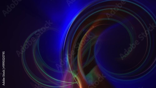 Spinning Glowing Lines and Circles Loop Animation Abstract Background