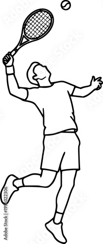 Tennis icon for web, design. Linear illustrations, editable strokes vector silhouette illustration isolated on white background 
