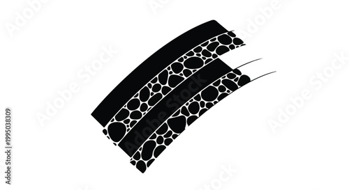 black and white patterned rubber seals for industrial applications