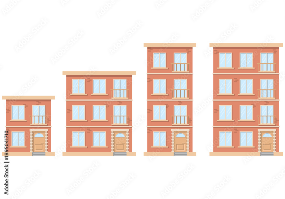 Naklejka premium vector illustration of a building in a flat style