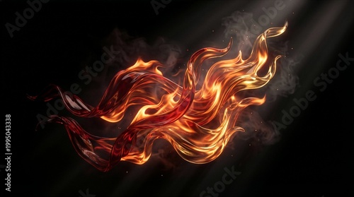 Abstract Tongues of Fire Spiritual Energy Concept