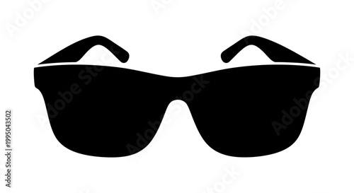 Black sunglasses icon a simple graphic representation of eyewear