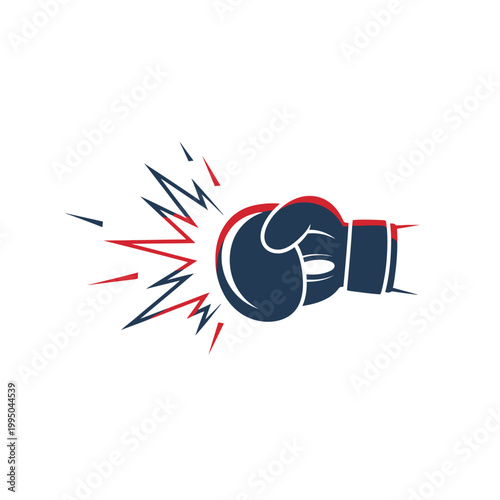 Fist punching through with dynamic motion.