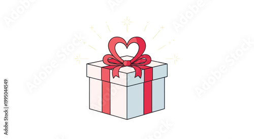 Gift box, heart, Valentine's Day, present, wrapped box, love, surprise