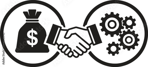 Business partnership and investment concept with handshake