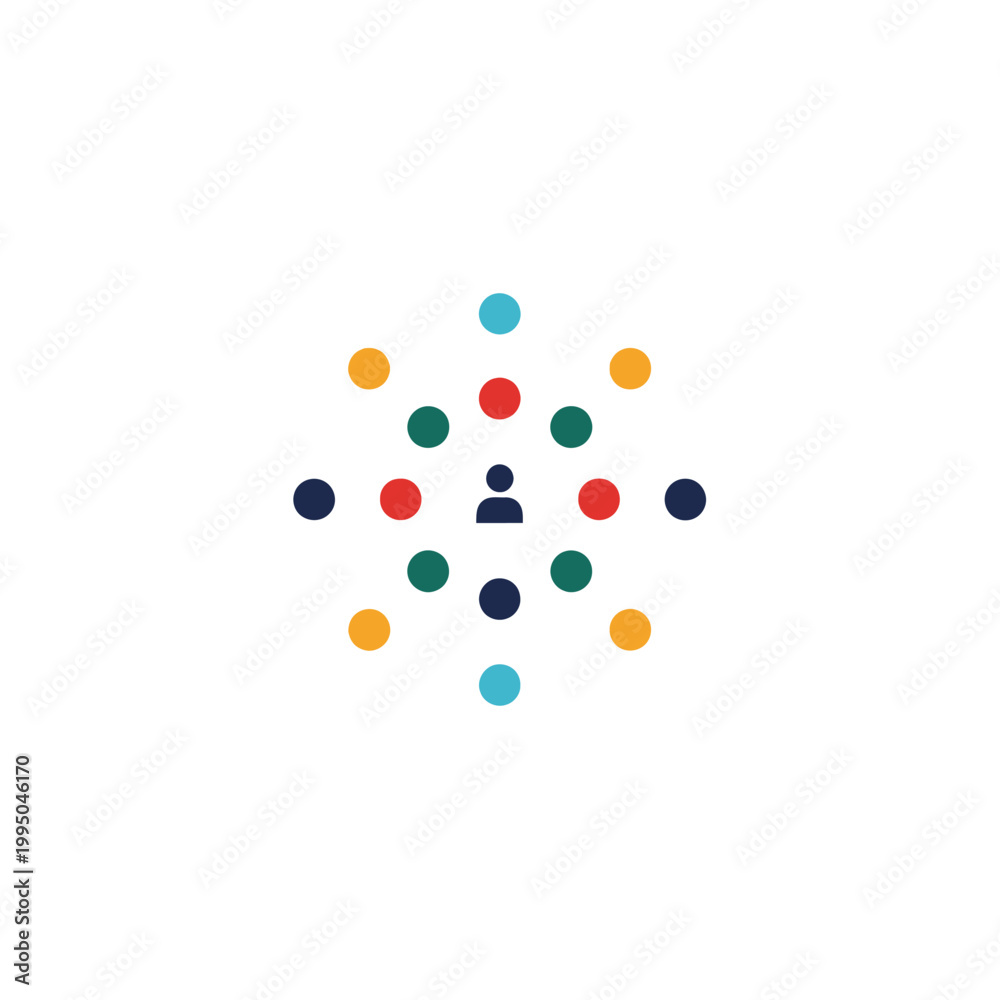 Fototapeta premium A colorful graphic representation of community and connection.