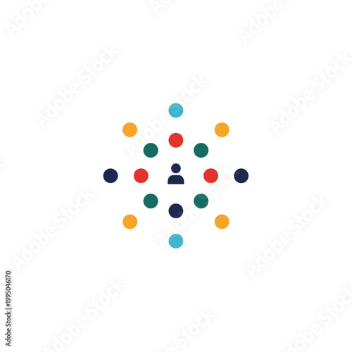 A colorful graphic representation of community and connection.