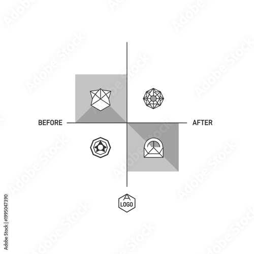 Infographic illustrating the transformation process.