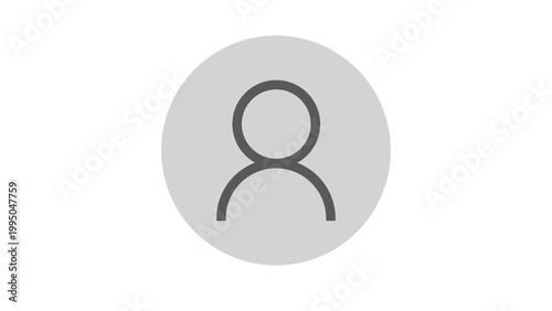 Foto User profile icon person silhouette inside a circle user interface placeholder i