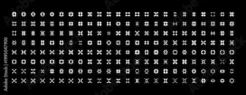 Modern style logo symbol for brand identity. Minimalist abstract logo with flowing geometric shapes representing harmony and balance.