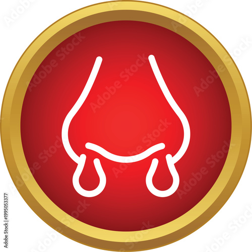 Runny nose icon illustrating common cold, flu, and allergy symptoms
