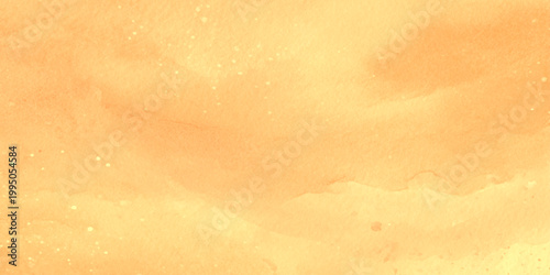 Warm orange and yellow watercolor background texture with abstract golden washes soft paper grain Ideal for autumn themes, sunrise-inspired designs.