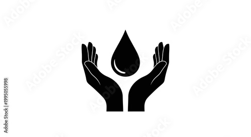 Hands cradling a water droplet a symbol of care and preservation