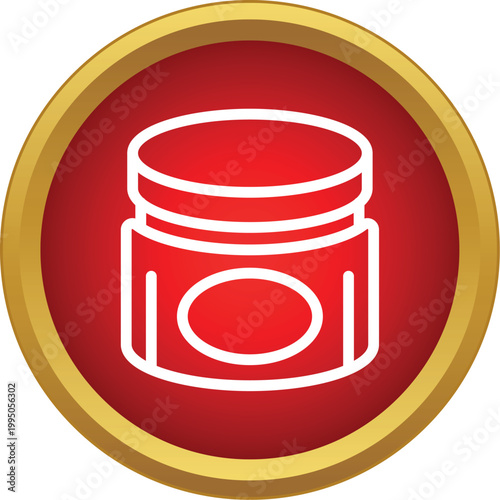 Cream jar icon representing beauty, health, and medicine products