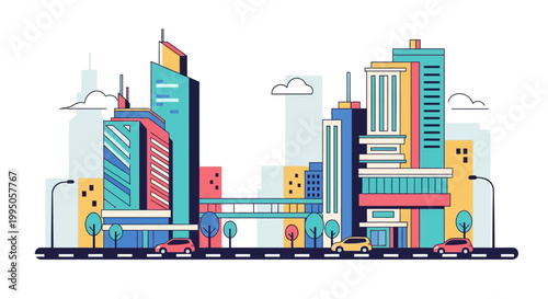 Modern Urban Infrastructure and Commercial Real Estate Development Concept for Sustainable Smart City Solutions