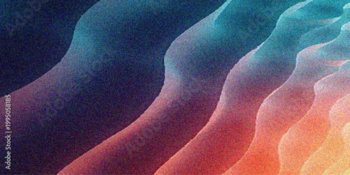 Colorful Blue and red Abstract Wave Silk Texture Fabric Background Smooth Flowing Design