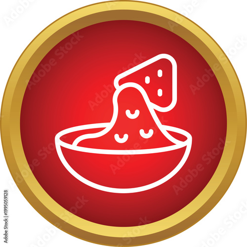 Nacho chip dipping into a flavorful sauce or guacamole