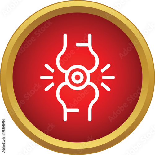Human joint experiencing pain depicting arthritis or rheumatism