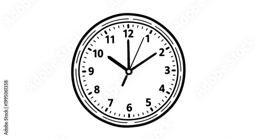 A simple illustration of an analog clock.
