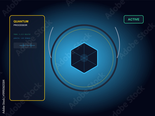 Quantum Computing Processor Core with Superconducting Cubits and Cryogenic Control Interface