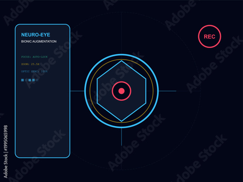 Bionic Prosthetic Eye Interface with Neural Link Connection and Augmented Vision Analysis HUD