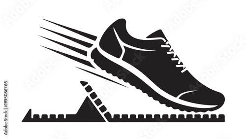 Minimalist black and white sneaker shoe monochrome