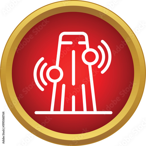 Earthquake measurement instrument detecting ground vibrations