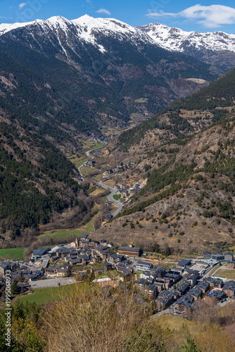 The valley of Ordino from above Andorra