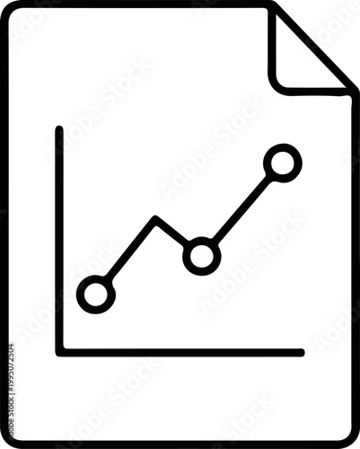 Document icon with line graph representing a statistics report