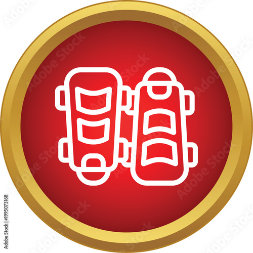 Shin guards delivering protective gear for football or soccer sport