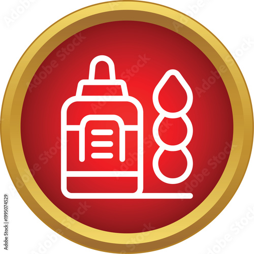 Medicine dropper bottle with liquid drops displaying health and wellness