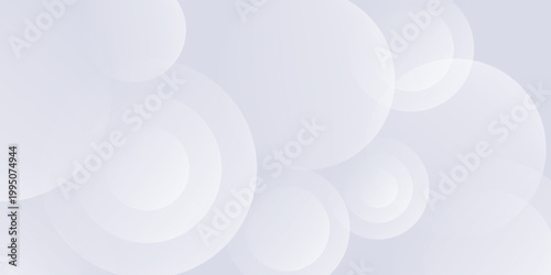 Abstract white background with white circle lines. Digital future technology concept  modern
