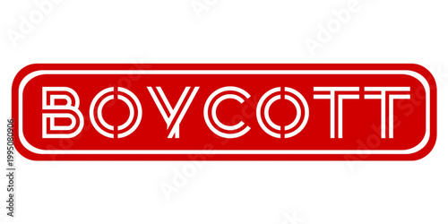 Boycott red rubber stamp vector illustration. 