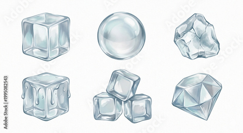 Premium Cocktail Ice Shapes Including Spheres and Diamonds
