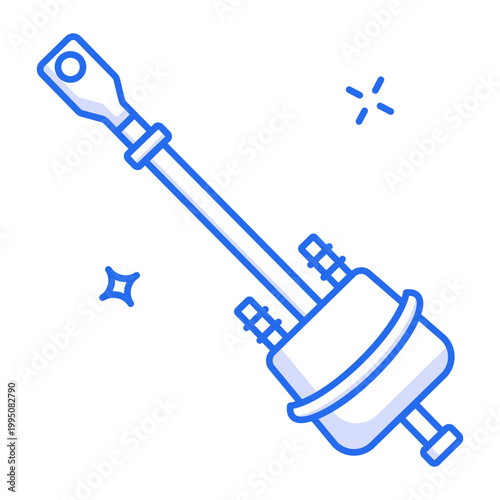 An outline icon depicting an actuator